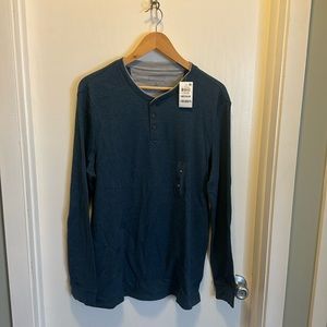 Men’s thermal Henley shirt